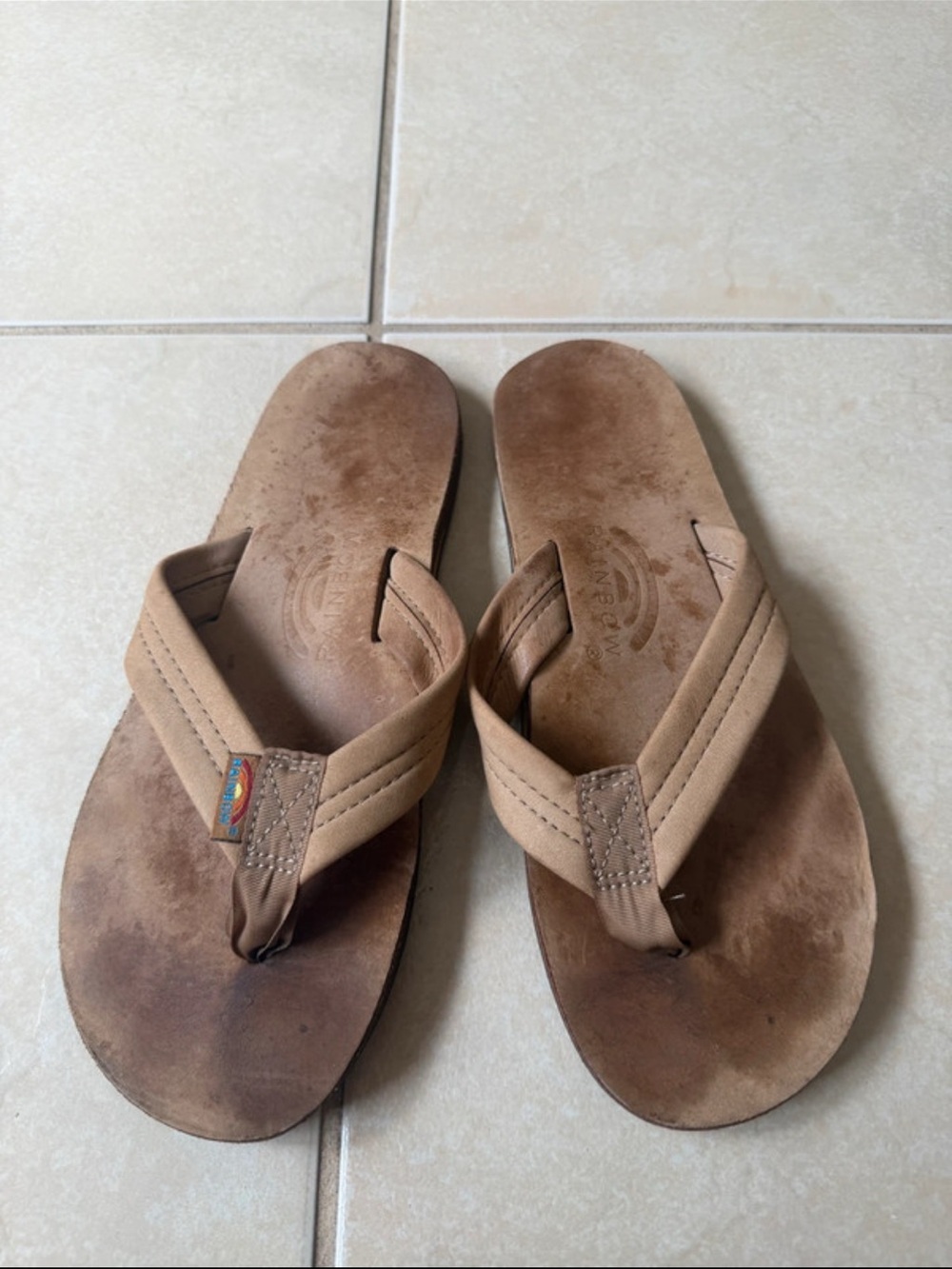 Men’s Small Rainbow Flip Flops
